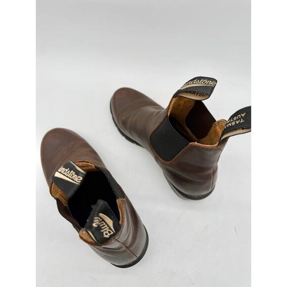 Blundstone Heeled Stout Brown Original Leather Chelsea Boots Women's 6.5 - Picture 6 of 8